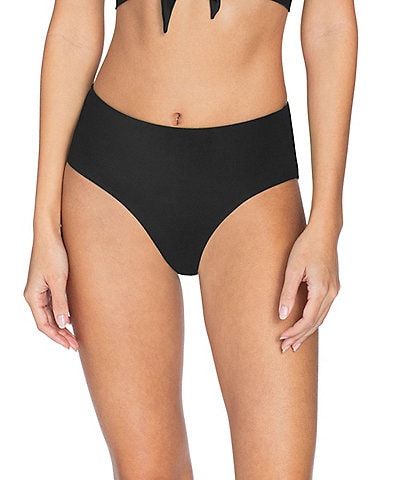 ROBIN PICCONE Ava Solid High Waist Swim Bottom