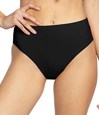 ROBIN PICCONE Ava Solid High Waist Swim Bottom