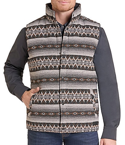 Rock & Roll Denim Western Jacquard Reversible Vest