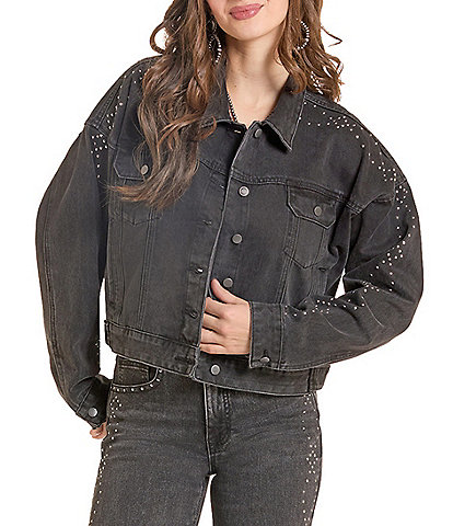 Rock & Roll Studded Denim Coordinating Jacket