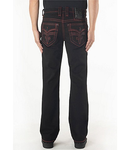 Rock Revival Arther 32#double; Straight Custom Matte Black On Black Hardware Jeans