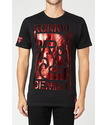 Rock Revival Bold-Foiled-Logo Short-Sleeve T-Shirt