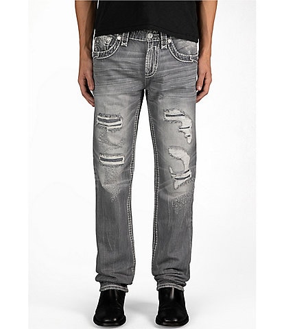 Rock Revival Danielle Straight Leg Distressed Jeans