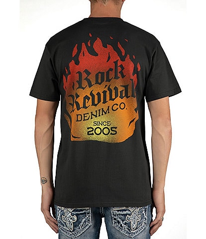 Rock Revival Flame/Logo Artwork Short Sleeve T-Shirt