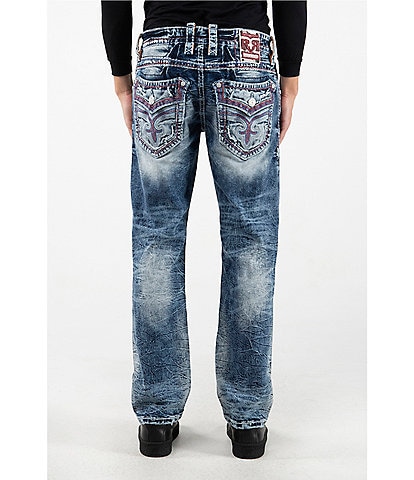 Ældre borgere Føderale forfriskende Rock Revival Talan A203 Alt Straight Double R Logo Denim Jeans | Dillard's