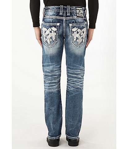 Rock Revival Kenny Heavy Distresses Front Legs Jeans