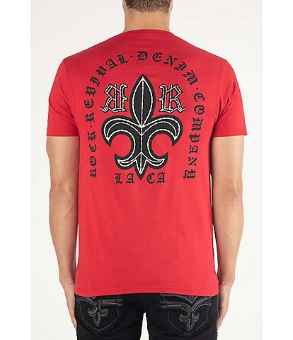 Rock Revival Old English Fleur-De-Lis Logo Short Sleeve Graphic T-Shirt
