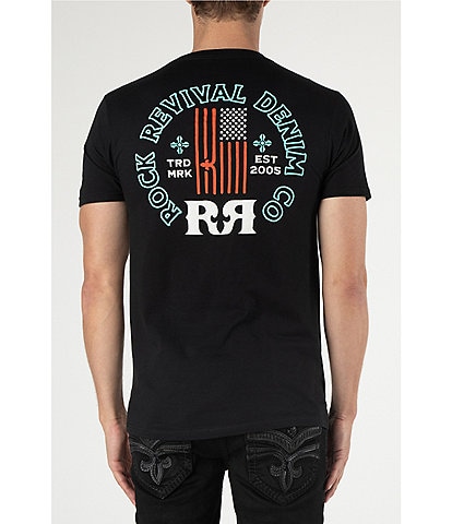Rock Revival Short Sleeve American Flag Graphic/Logo T-Shirt