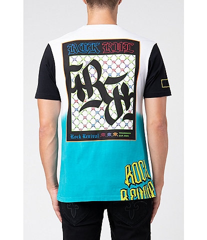 Rock Revival Short-Sleeve Exhibition Hook Color Block/Ombre T-Shirt