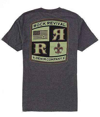 Rock Revival Short Sleeve Flag/Fleur-De-Lis T-Shirt