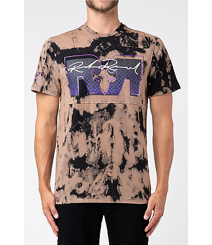 Rock Revival Short-Sleeve Metallic-Logo Tie-Dye T-Shirt