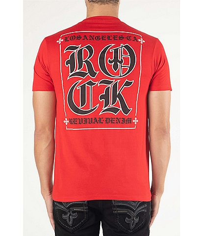Rock Revival Short Sleeve Rock Revival Denim Boxed Logo Graphic T-Shirt
