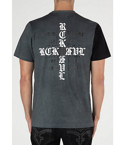 Rock Revival Short Sleeve Two-Tone Color Block T-Shirt