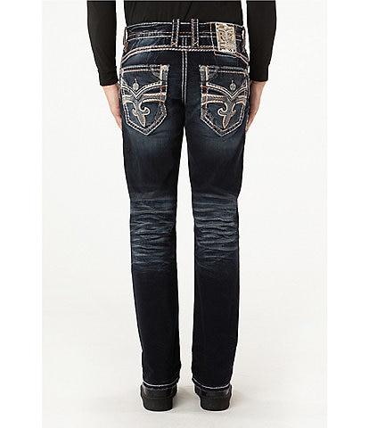 Rock Revival Theodore Fleur-De-Lis-Pocket Straight-Leg Jeans