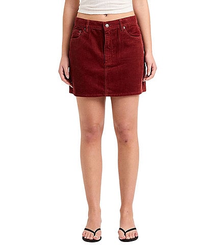 Rolla's 90's Relaxed Mid Rise Corduroy Mini Skirt