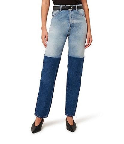 Rolla's Brent Ombre High Rise Straight Leg Stretch Denim Jeans