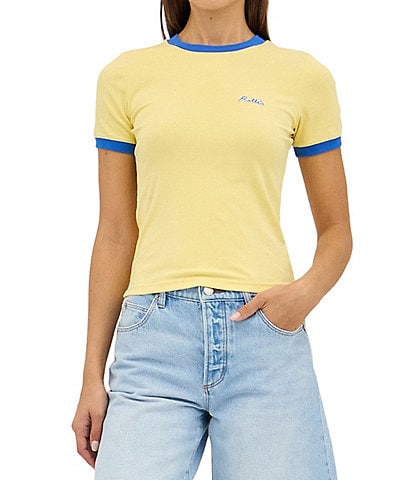 Rolla's Script Ringer Round Neck Short Sleeve Tee