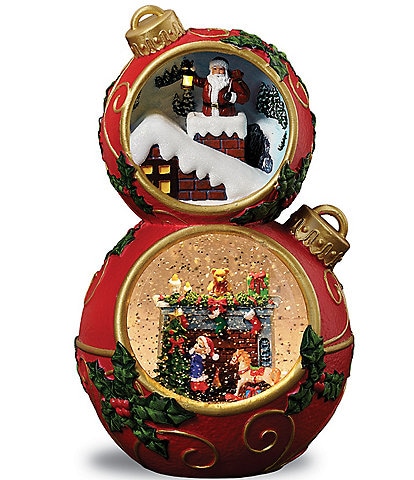 Roman Confetti Lites Lighted Musical Santa's Chimney Stack Ornament Figurine