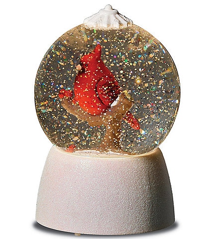 Roman Confetti Lites Lighted Swirl Rotating Cardinal Dome Snowglobe
