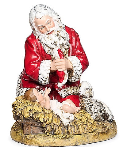 Roman Kneeling Santa Humble Lamb Figurine