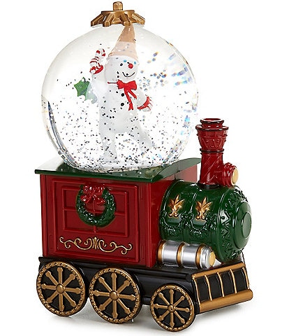 Roman Mr. Bingle Lighted Swirl Train Glitterdome Snow Globe