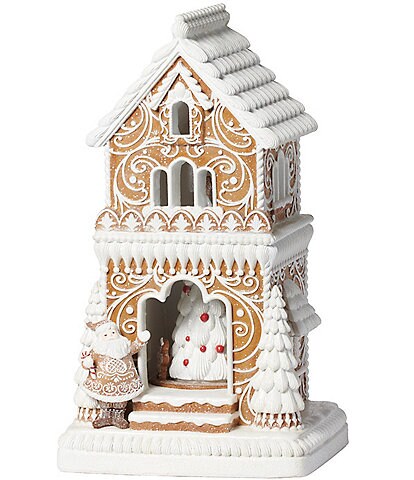 Roman Musical Lighted Rotating Gingerbread House