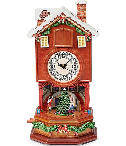 Roman Nutcracker LED Lighted Rotating Musical Clock