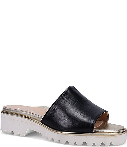 Ron White Carley Leather Footbed Slides