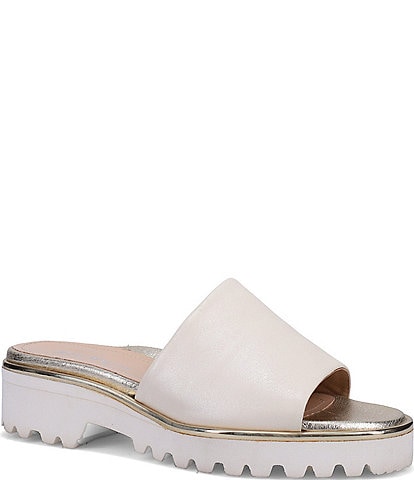 Ron White Carley Leather Footbed Slides