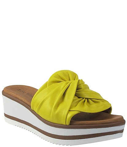 Ron White Priccila Weatherproof Nappa Leather Wedge Sandals