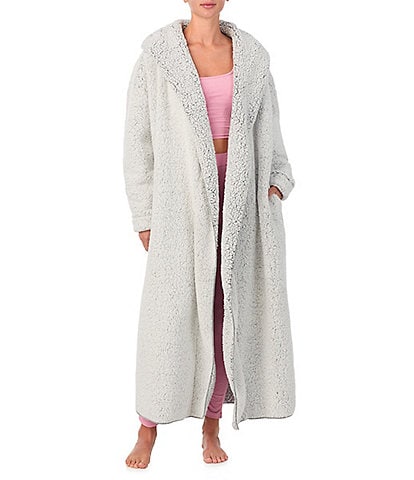 Room Service Cozy Plush Open Front Maxi Duvet Coat