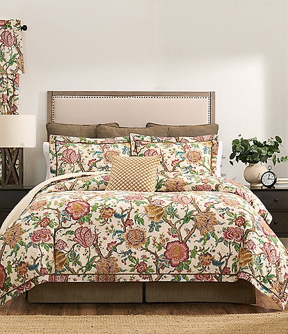 Rose Tree Bronte Jacobean Floral Print Comforter Set