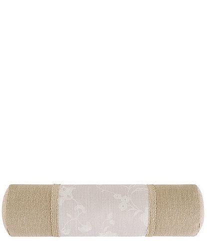 Rose Tree Eden Embroidered Floral Neck Roll Pillow