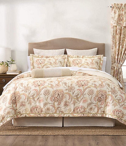 Rose Tree Eden Jacobean Floral Corded Trim Comforter Set