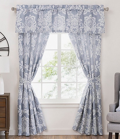Rose Tree Floral Damask Window Treatments