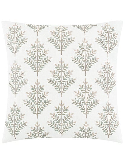 Rose Tree Komodo Foliage Embroidered Square Pillow
