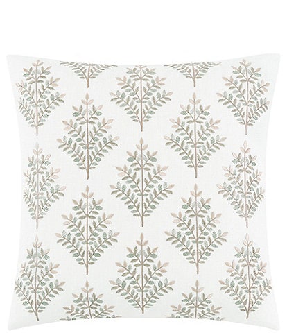 Rose Tree Komodo Foliage Embroidered Square Pillow