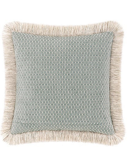 Rose Tree Komodo Fringed Trim Reversible Decorative Square Pillow