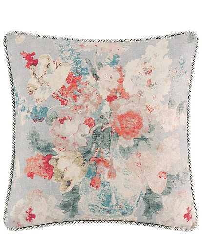 Rose Tree Penelope Floral Bouquet Print Square Pillow