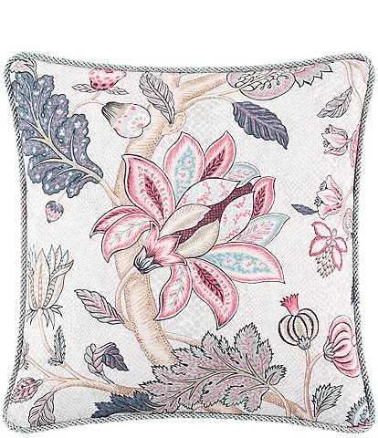 Rose Tree Talia Jacobean Floral Printed Square Pillow
