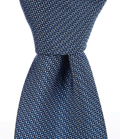 Roundtree & Yorke Solid Textured 3 3/8#double; Silk Tie