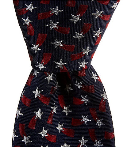 Roundtree & Yorke USA Firecracker Traditional Silk Blend Tie