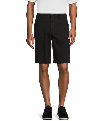 Roundtree & Yorke Flat Front Stretch Washed 11#double; Inseam Chino Shorts