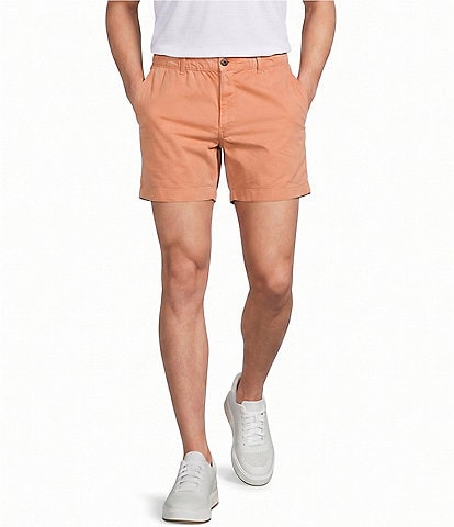 Roundtree & Yorke 6#double; Inseam Flat Front Garment Dyed Elastic Shorts