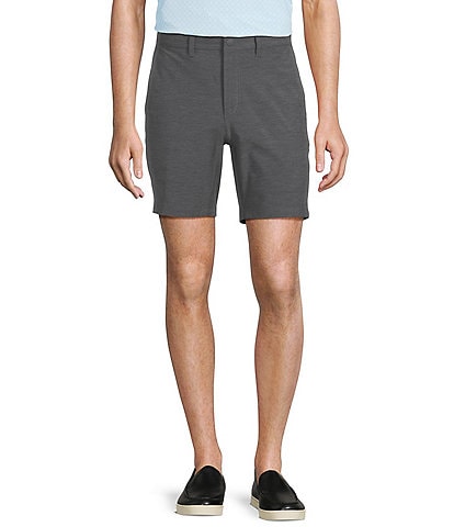 Roundtree & Yorke 7" Flat Front Performance Solid Texture Shorts