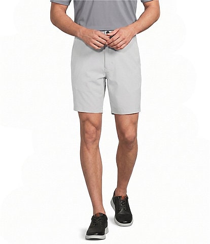 Roundtree & Yorke 8#double; Inseam Flat Front Performance Solid Nylon Shorts