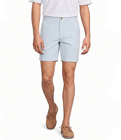 Roundtree & Yorke 8#double; Inseam Flat Front Performance Solid Nylon Shorts