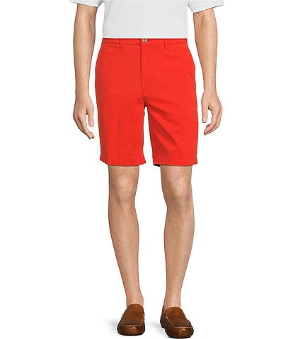 Roundtree & Yorke Flat-Front Stretch Washed 9 Inseam Chino Shorts