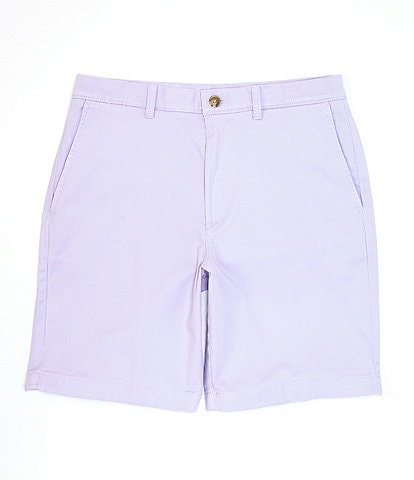 Roundtree & Yorke Flat-Front Stretch Washed 9#double; Inseam Chino Shorts