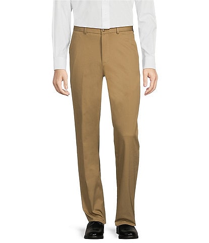 Roundtree & Yorke Andrew Classic Straight Fit Flat Front Luxury Chino Pants